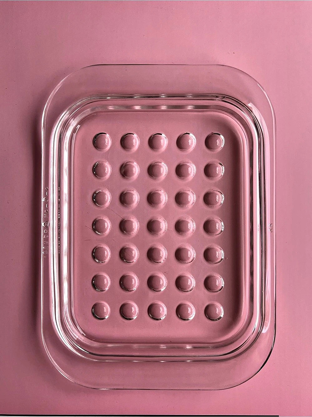 Vintage Pyrex Dimple Lid MC-1 Refrigerator Dish Glass Lid
